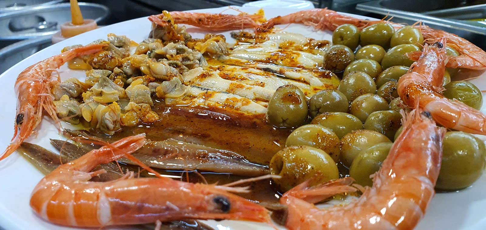 Gambas, berberechos, aceitunas....